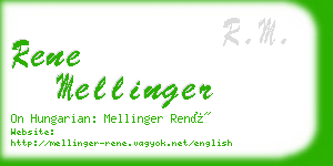 rene mellinger business card